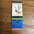 1940s 1950s Pinup Girl Girlie Matchbook Cover North Chicago Peter Paul Tavern