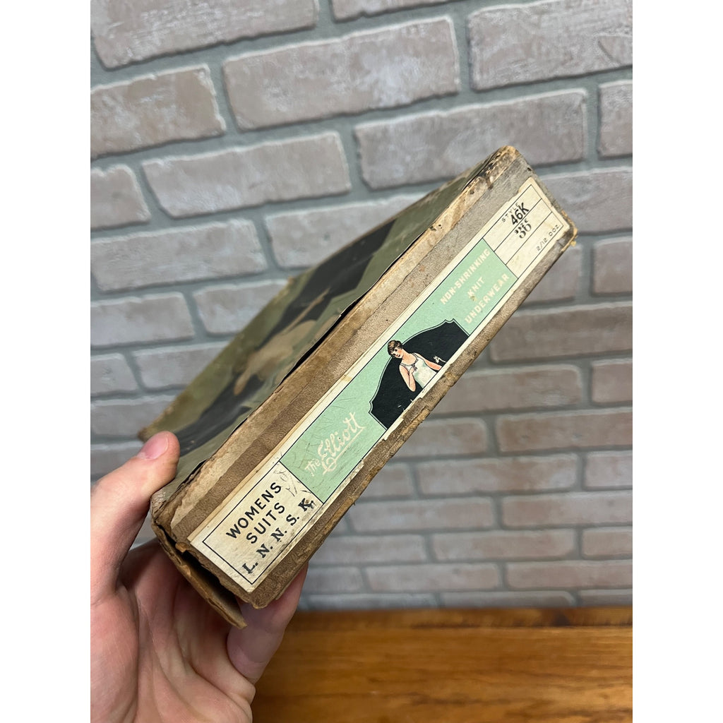 Vintage 1920s Elliott NonShrinking Underwear EMPTY Store Display Box Advertising