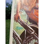 Vintage RARE 1968 Body Painted Woman 'Greta' Chopper Motorcycle PANDORA Poster