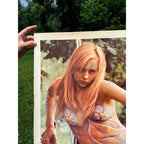 Vintage RARE 1968 Body Painted Woman 'Greta' Chopper Motorcycle PANDORA Poster