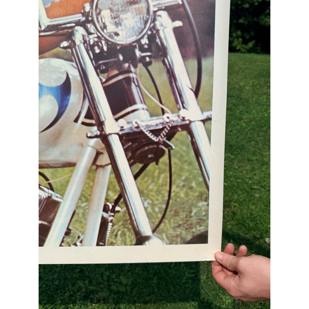 Vintage RARE 1968 Body Painted Woman 'Greta' Chopper Motorcycle PANDORA Poster