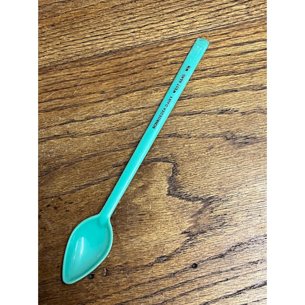 Vintage Schroeder Dairy West Bend Wisconsin Advertising Cream Spoon Milk