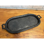 Antique 1800s Cast Iron Oval Griddle Fish Fryer Gate Marked Pan