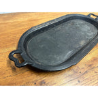 Antique 1800s Cast Iron Oval Griddle Fish Fryer Gate Marked Pan
