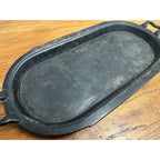 Antique 1800s Cast Iron Oval Griddle Fish Fryer Gate Marked Pan