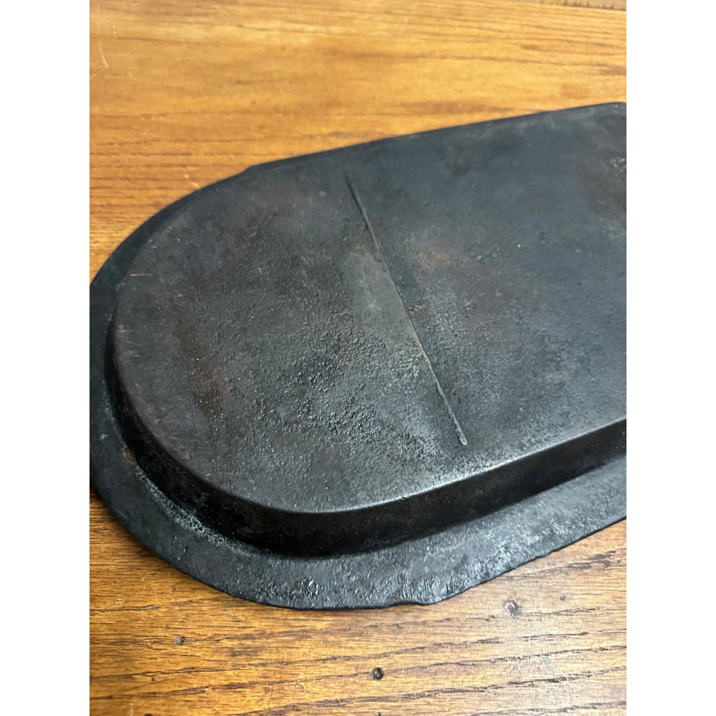Antique 1800s Cast Iron Oval Griddle Fish Fryer Gate Marked Pan