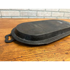 Antique 1800s Cast Iron Oval Griddle Fish Fryer Gate Marked Pan