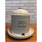 Antique Red Wing Chicken Poultry Drinking Fount Buttermilk Feeder with Base