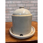 Antique Red Wing Chicken Poultry Drinking Fount Buttermilk Feeder with Base