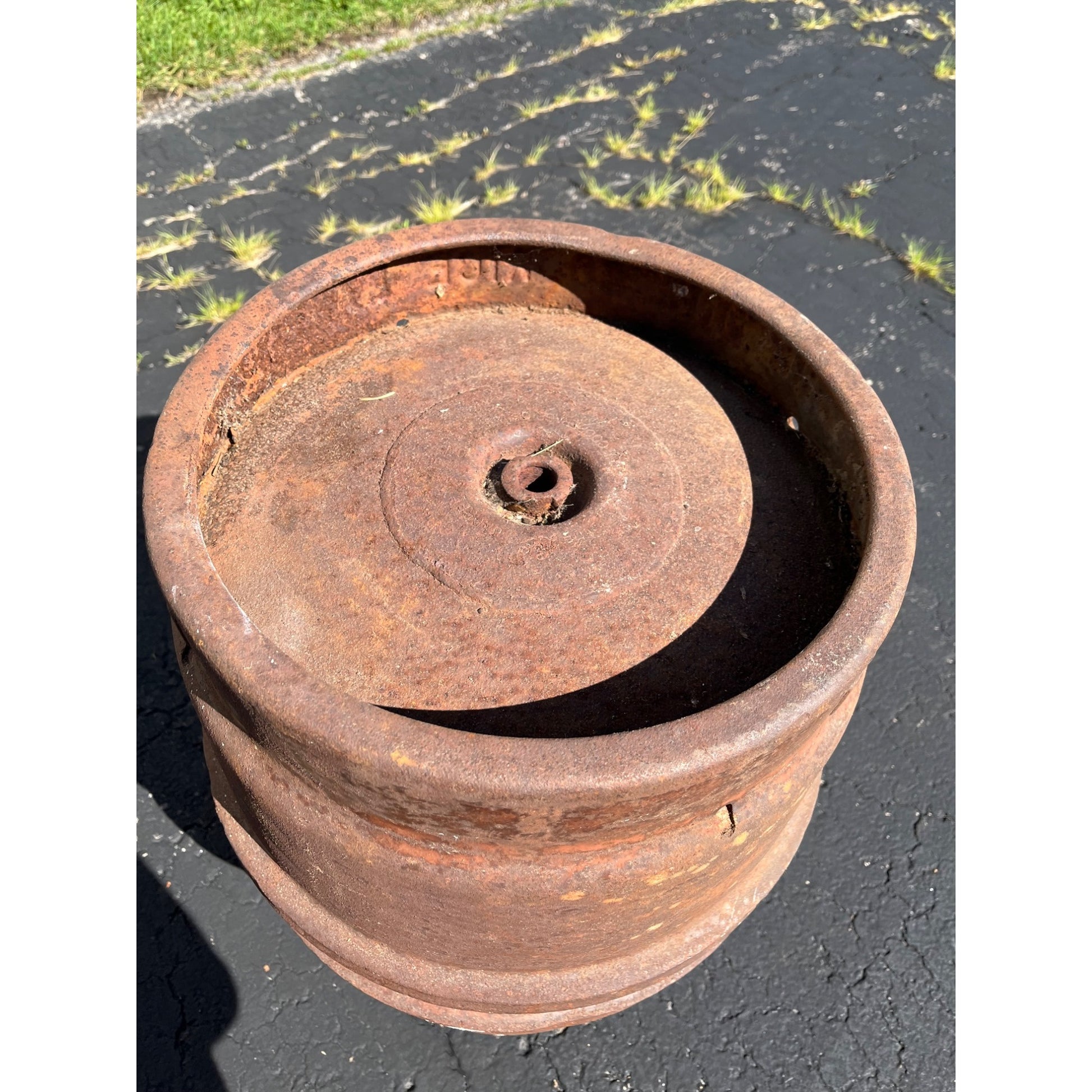 Vintage Rice Lake Wisconsin Brewing Co. Steel Keg Half Barrel - Breunig's Beer