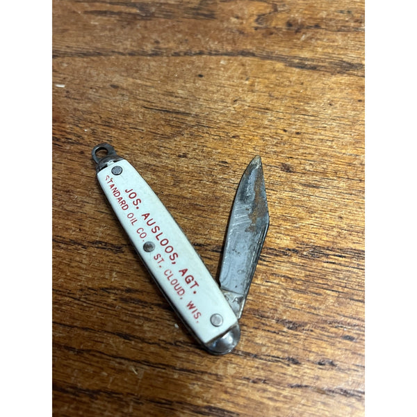 Vintage Standard Oil Advertising Pocket Knife Jos Ausloos Agent St Cloud WI