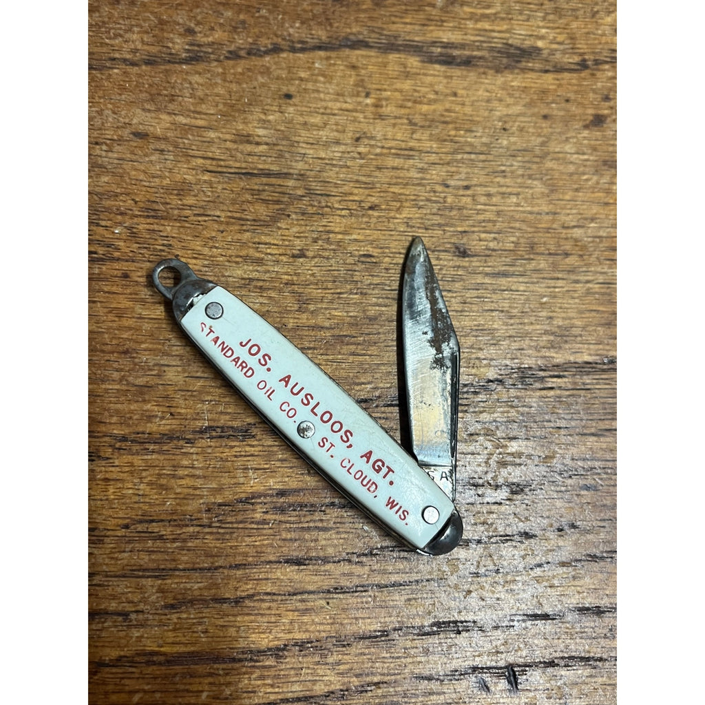 Vintage Standard Oil Advertising Pocket Knife Jos Ausloos Agent St Cloud WI