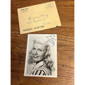 Doris Day Original Signed Autograph 5" X 7" Photo Photograph with Envelope