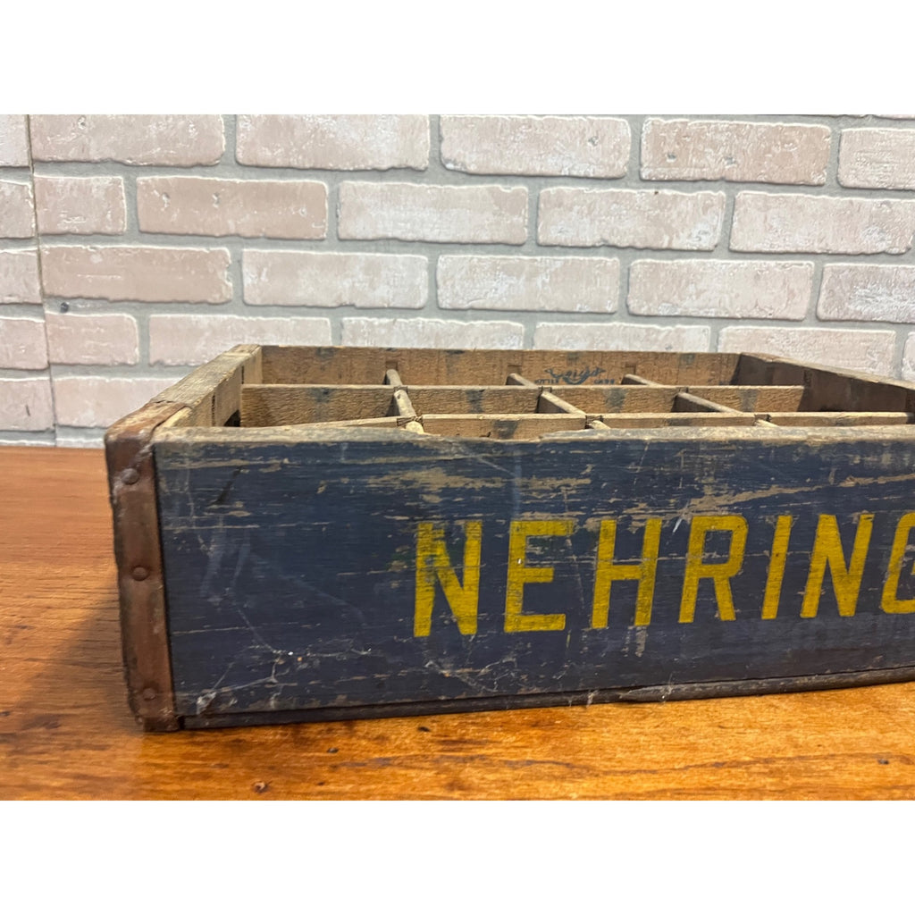 SCARCE Vintage H. Nehring's Soda Pop Beverages Crate Fond du Lac Wis Wisconsin