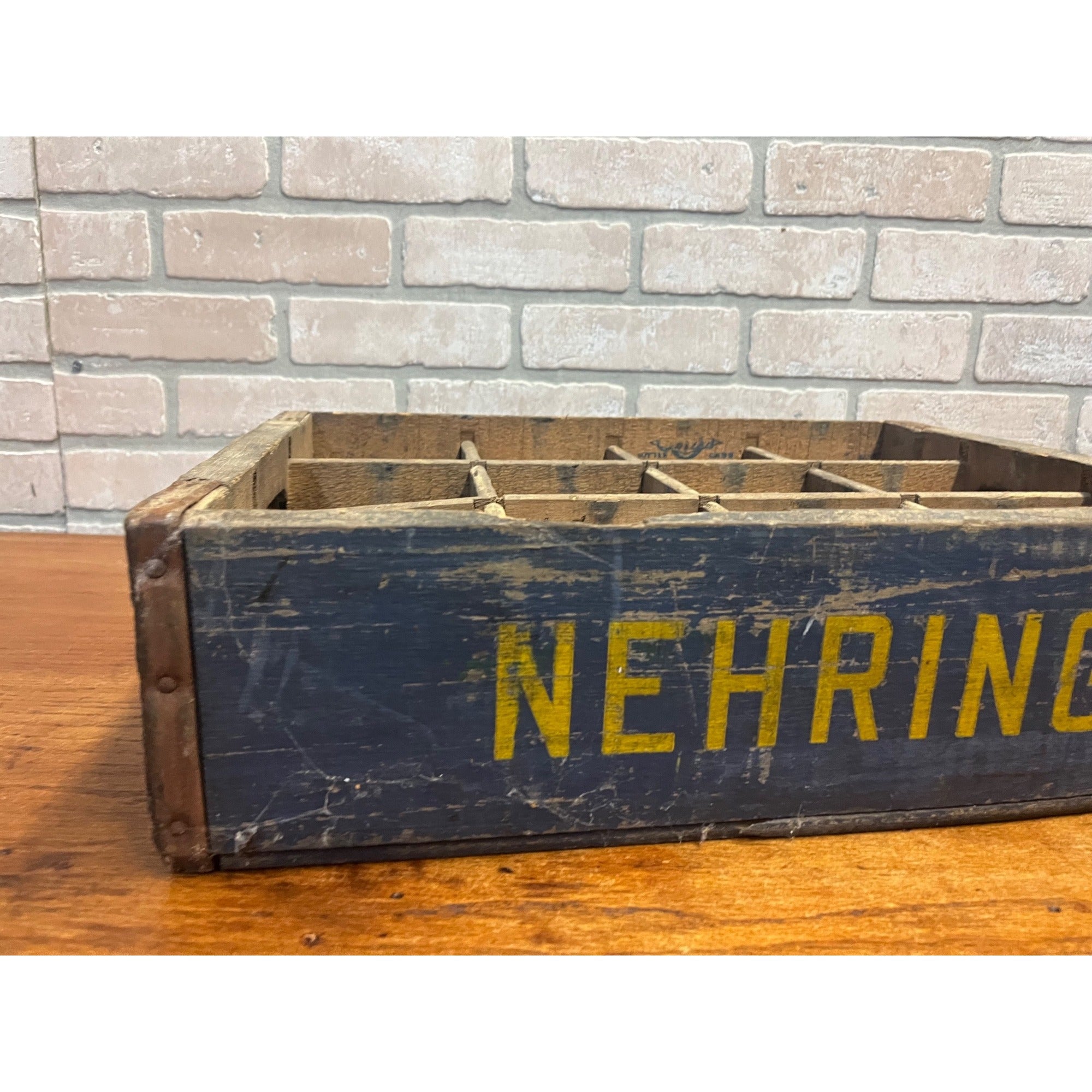 SCARCE Vintage H. Nehring's Soda Pop Beverages Crate Fond du Lac Wis Wisconsin