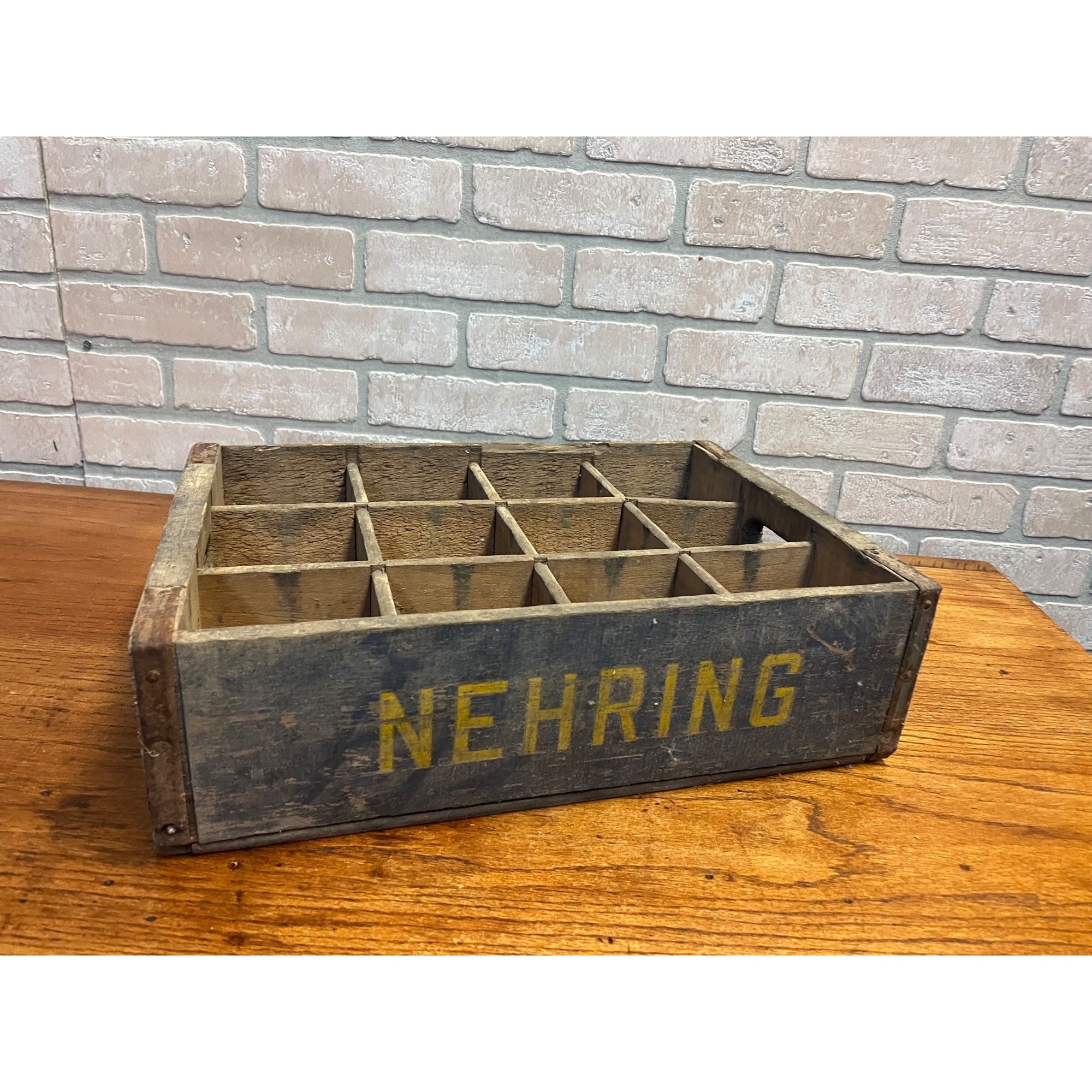 SCARCE Vintage H. Nehring's Soda Pop Beverages Crate Fond du Lac Wis Wisconsin