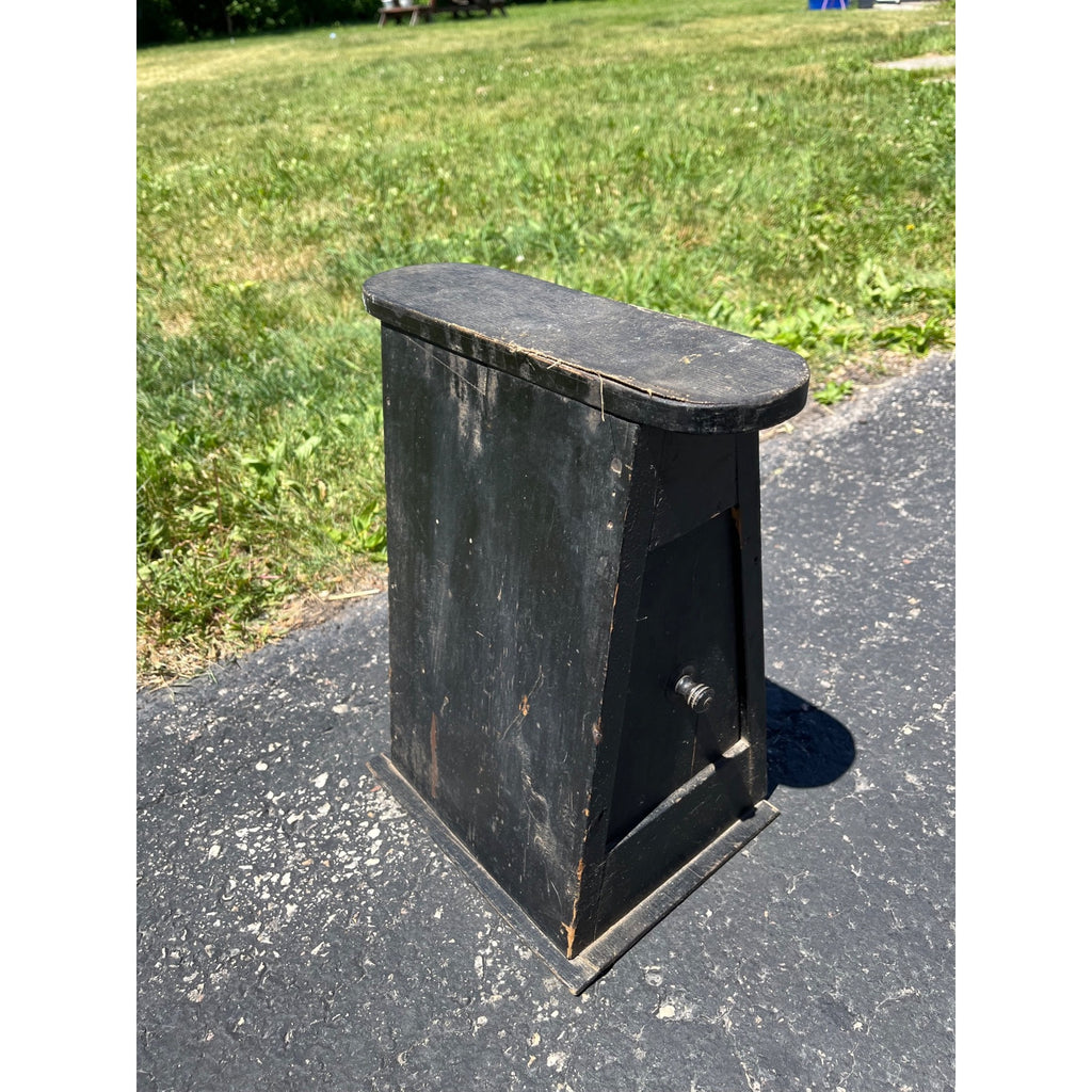 Antique Primitive Folk Art Shoe Cobbler Jack Stand Storage Box Arts & Crafts