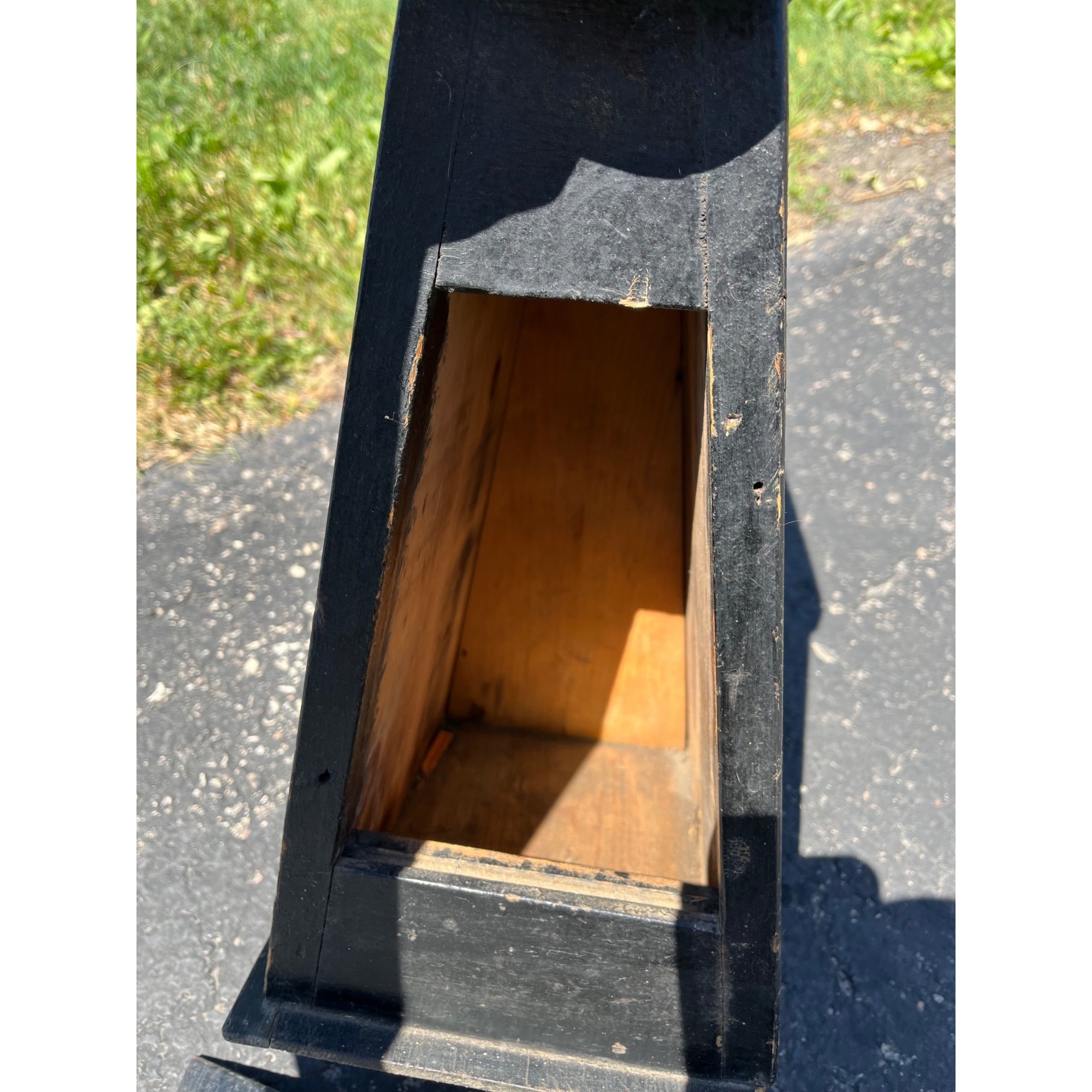 Antique Primitive Folk Art Shoe Cobbler Jack Stand Storage Box Arts & Crafts
