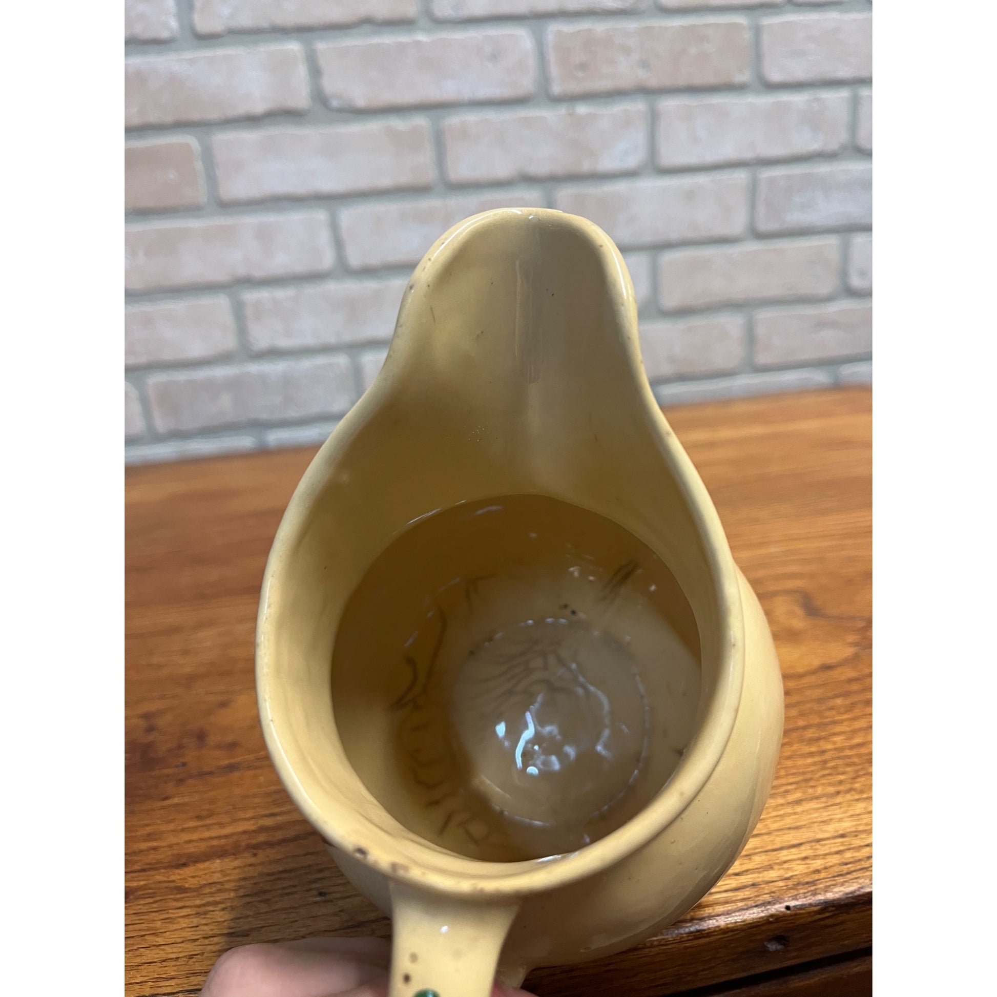 Vintage 1950s Watt Pottery Starflower Pitcher Primitive Farmhouse Kitchen 6.5"
