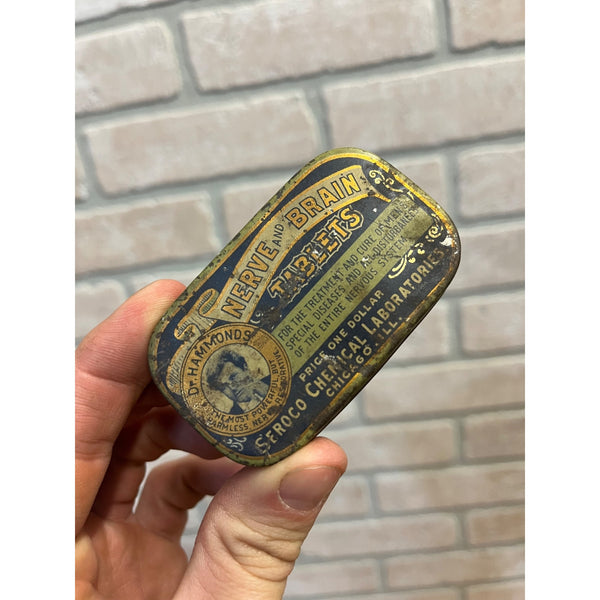 Vintage Dr. Hammonds Nerve & Brain Tablets Tin by Seroco Chemical Laboratories