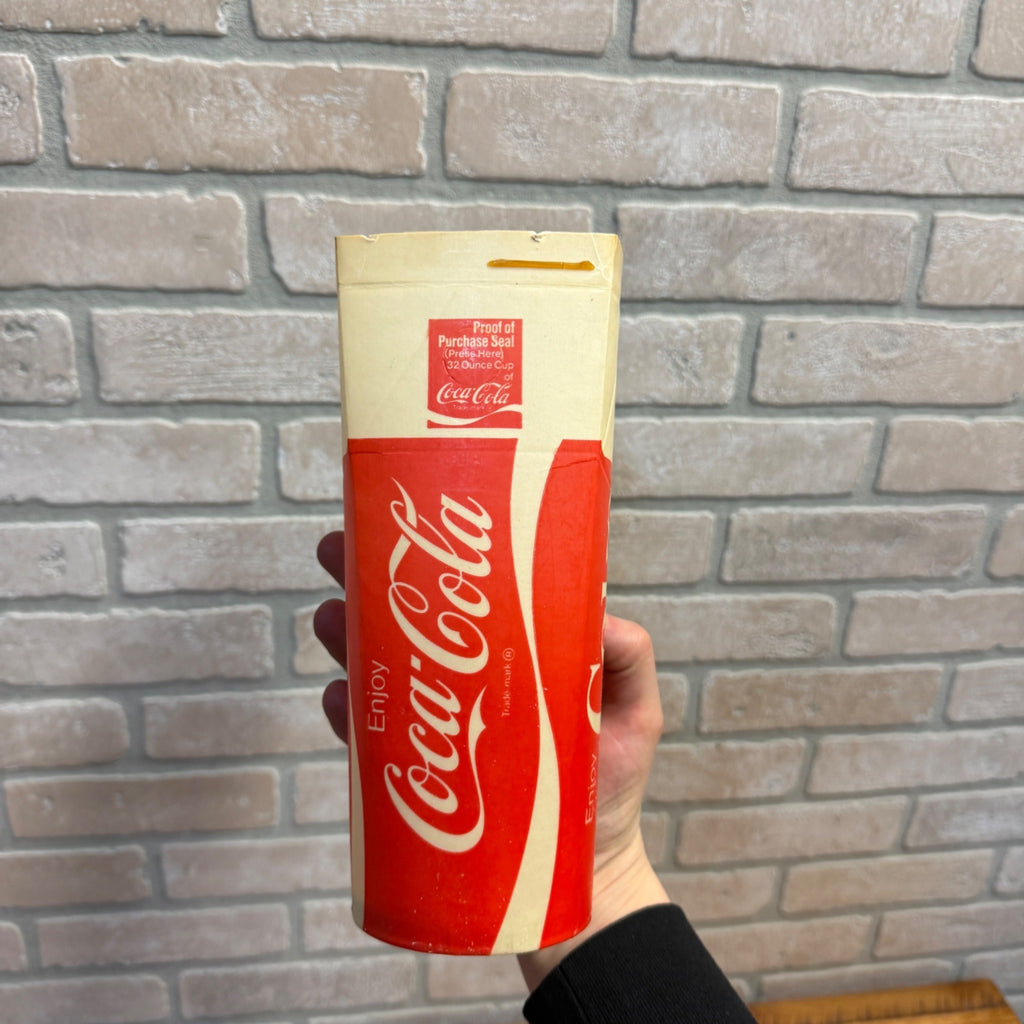 Scarce 1972 32oz Coca Cola paper Wax Drive-In Theater Cup Soda Beverage