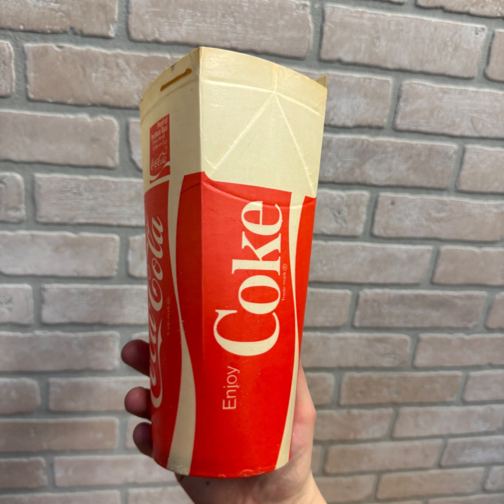 Scarce 1972 32oz Coca Cola paper Wax Drive-In Theater Cup Soda Beverage