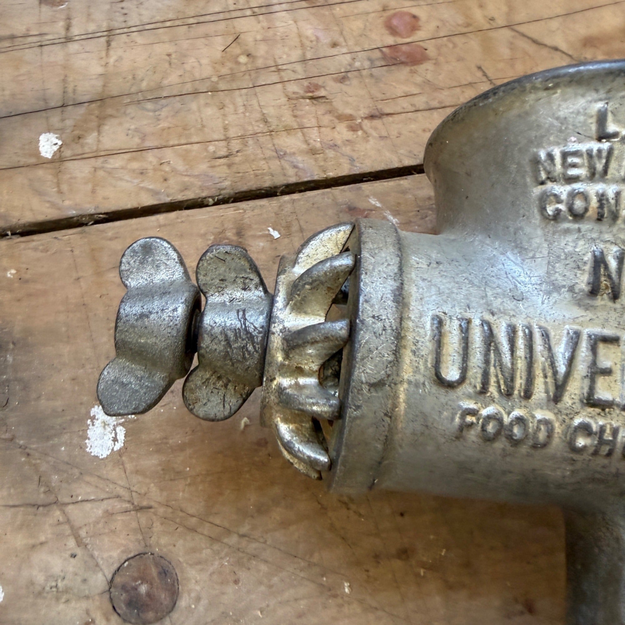 Antique L.F.&C. Universal No. 1 Food Chopper Meat Grinder Hand Crank Clamp USA