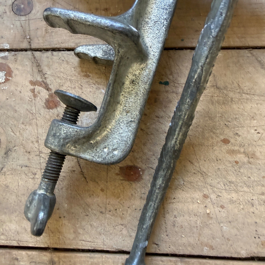 Antique L.F.&C. Universal No. 1 Food Chopper Meat Grinder Hand Crank Clamp USA
