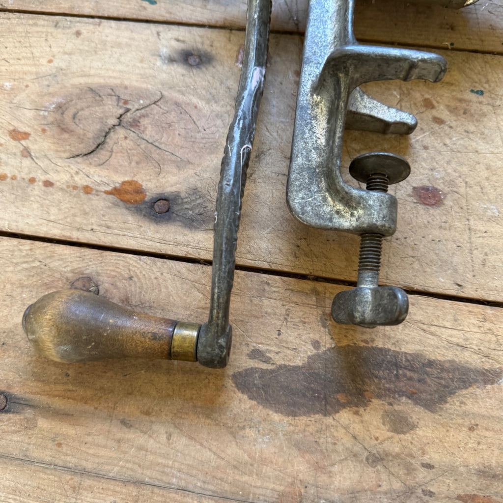 Antique L.F.&C. Universal No. 1 Food Chopper Meat Grinder Hand Crank Clamp USA
