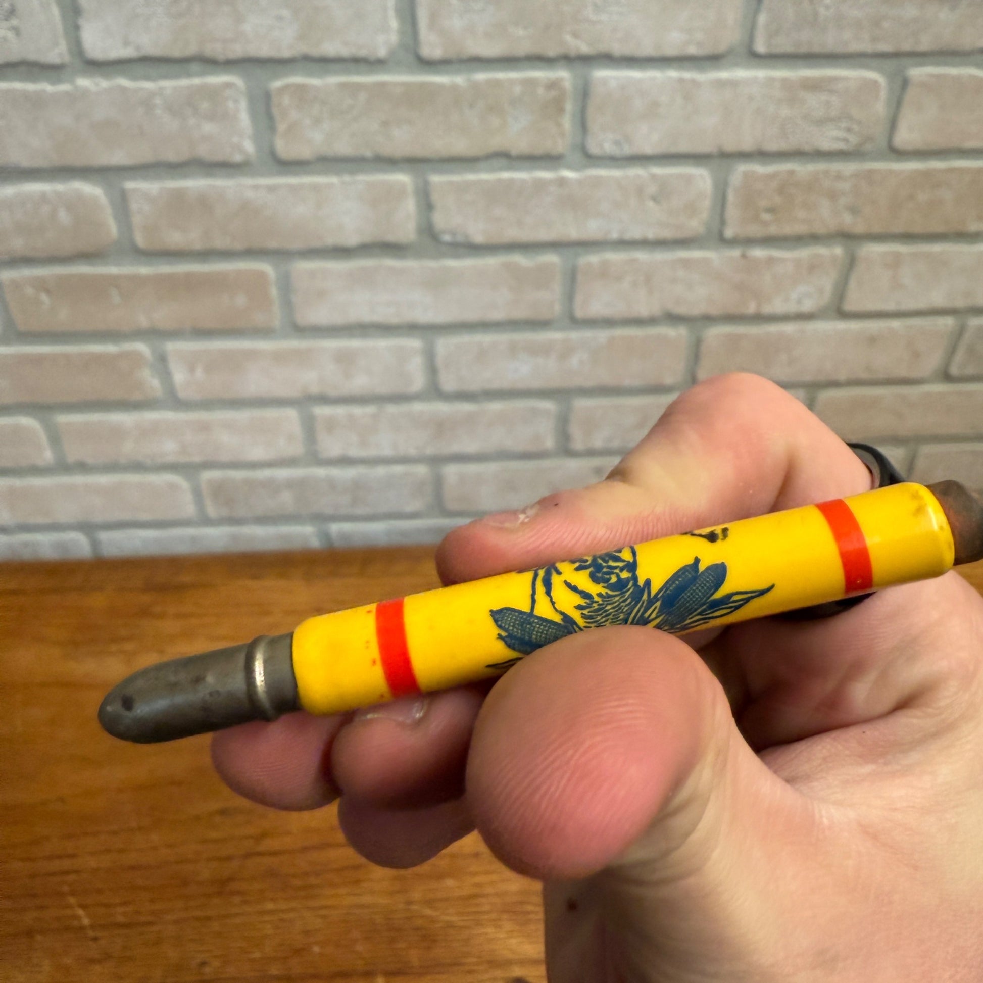 Vintage Renk & Sons Seed Corn Farm Advertising Bullet Pencil Sun Prairie, Wis