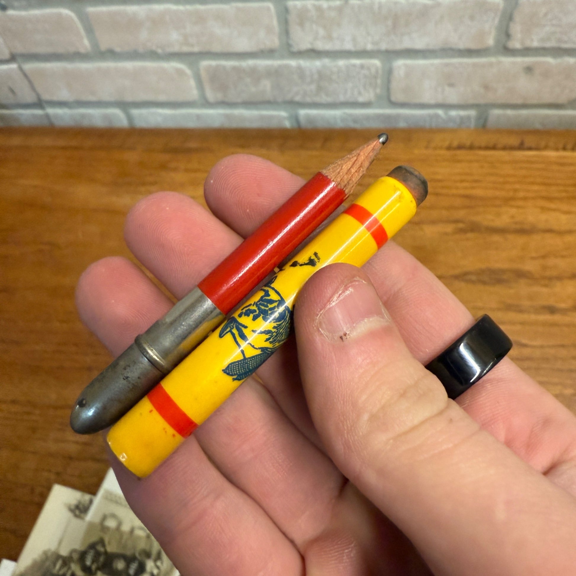 Vintage Renk & Sons Seed Corn Farm Advertising Bullet Pencil Sun Prairie, Wis