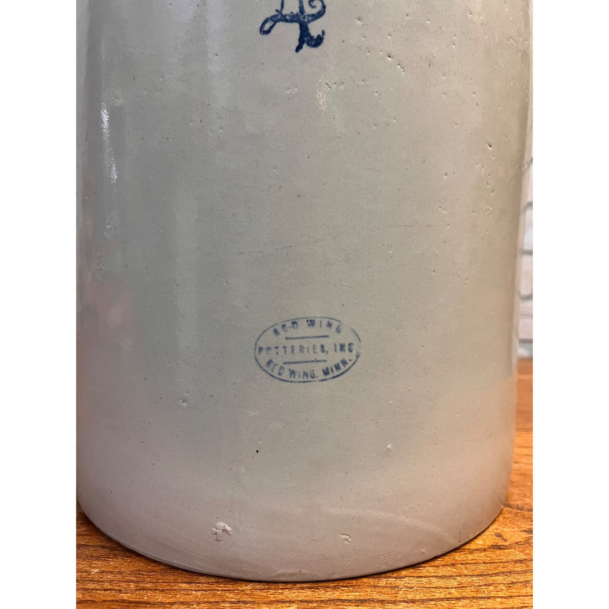 RARE Red Wing Stoneware 4 Gallon Crock Wingless - NO WING Variant Error