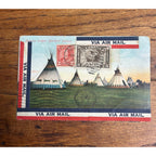 1931 Canada Air Mail Winnipeg Pembina Stamp First Flight Postcard 5 Cent 2 Cent