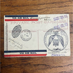 1931 Canada Air Mail Winnipeg Pembina Stamp First Flight Postcard 5 Cent 2 Cent