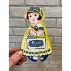 Early 1900's Little Girl Mechanical Paper Walking Doll R & G Corsets JB Carroll