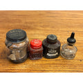 Vintage Ink Bottle Lot Parker Skrip Quink Sanford Red Blue Glass