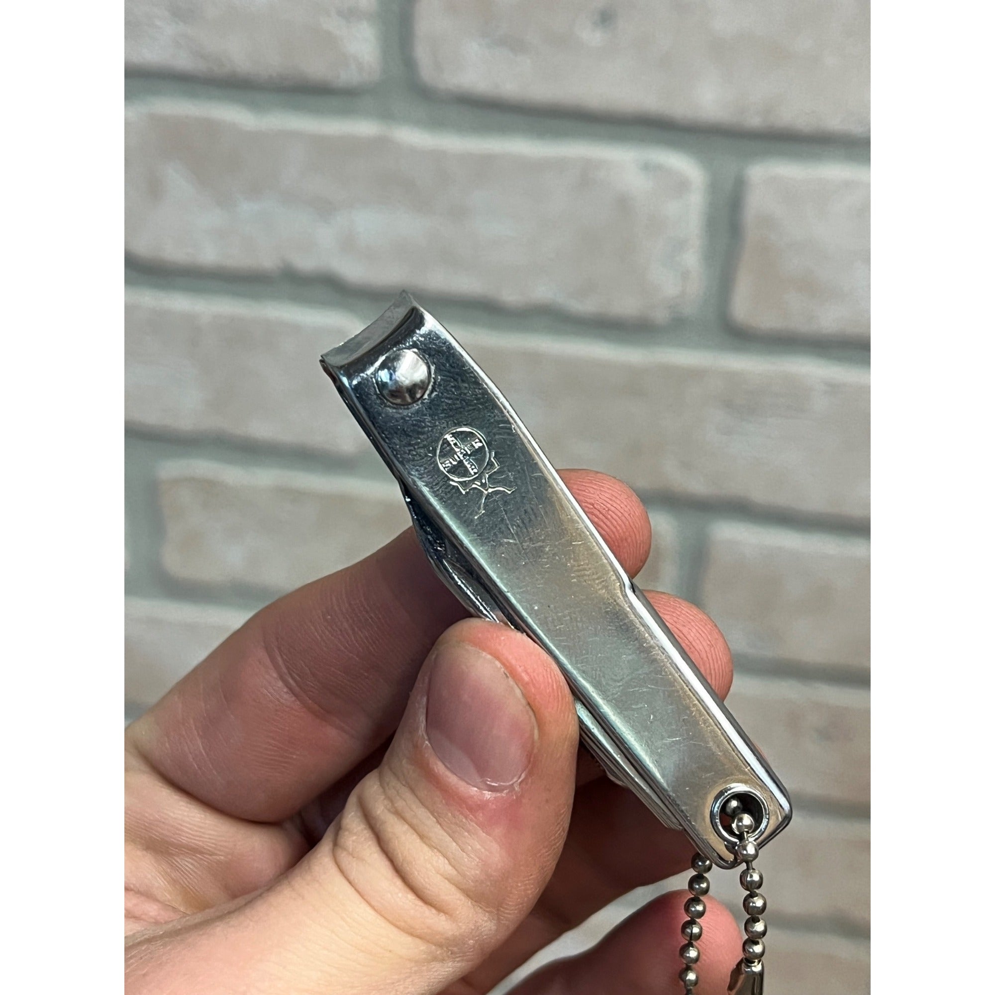 Vintage SUPER Nail Clipper Knife Bottle Opener Nail File Key Chain Lot (2)