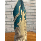 Vintage Laredo Women’s Western Cowboy Boots – Turquoise & White Leather – Size 8.5 B – USA Made