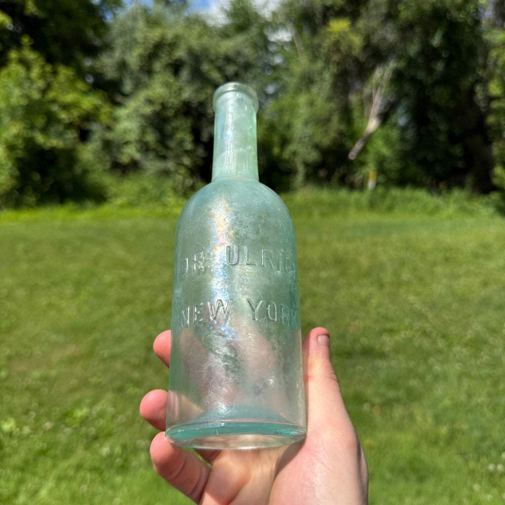 Antique 1870s Dr Ulrici Aqua Drug Druggist Medicine Bottle New York