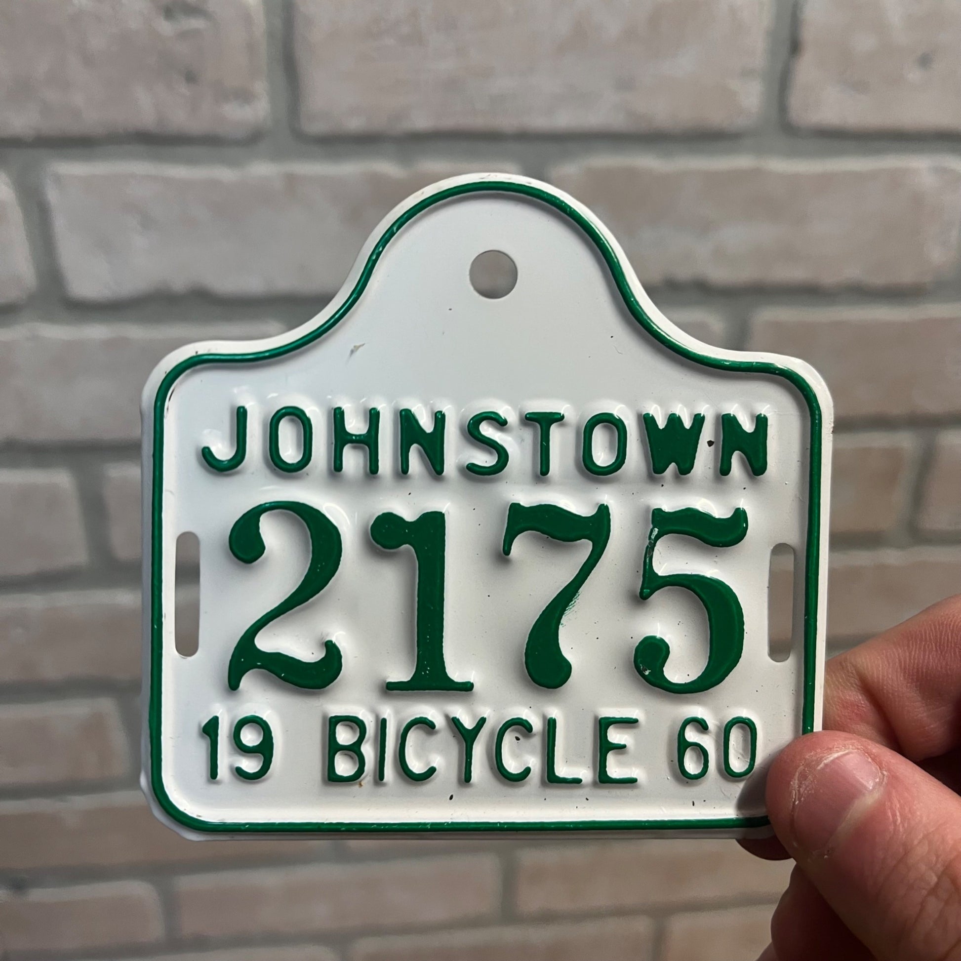 Vintage Pennsylvania 1960 Johnstown Bicycle License Plate