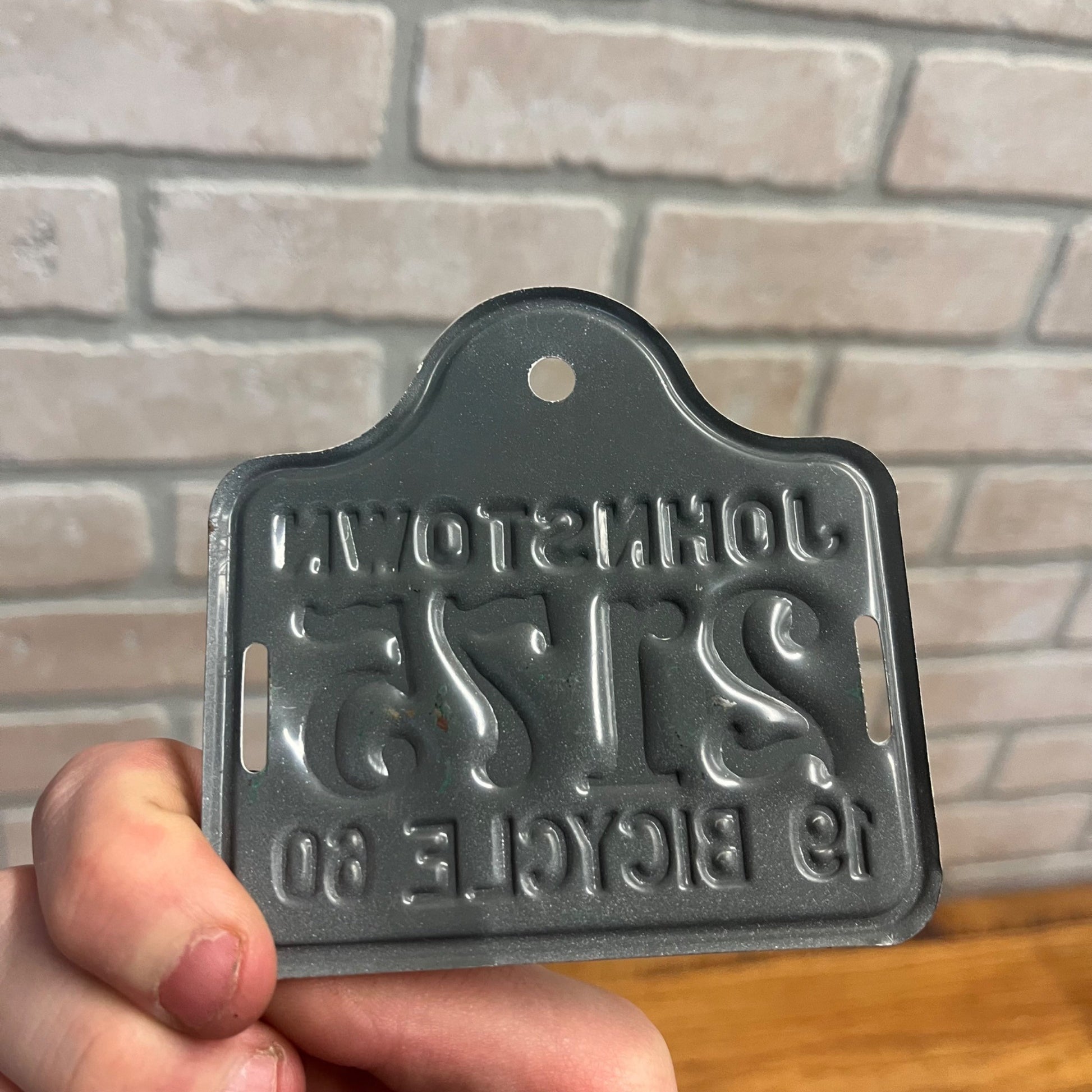 Vintage Pennsylvania 1960 Johnstown Bicycle License Plate