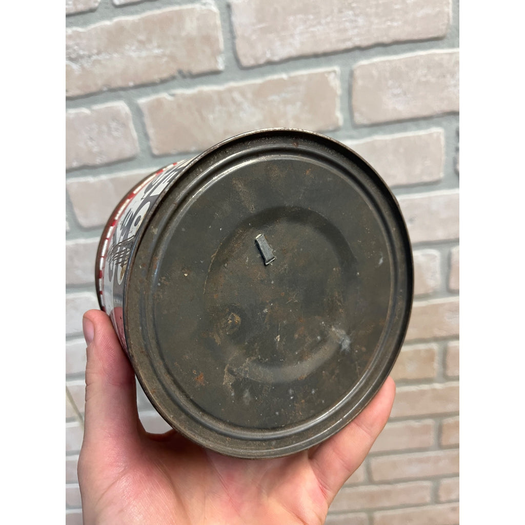 Vintage American Deluxe Coffee Tin Can Chicago 1940s Advertising Kitchen