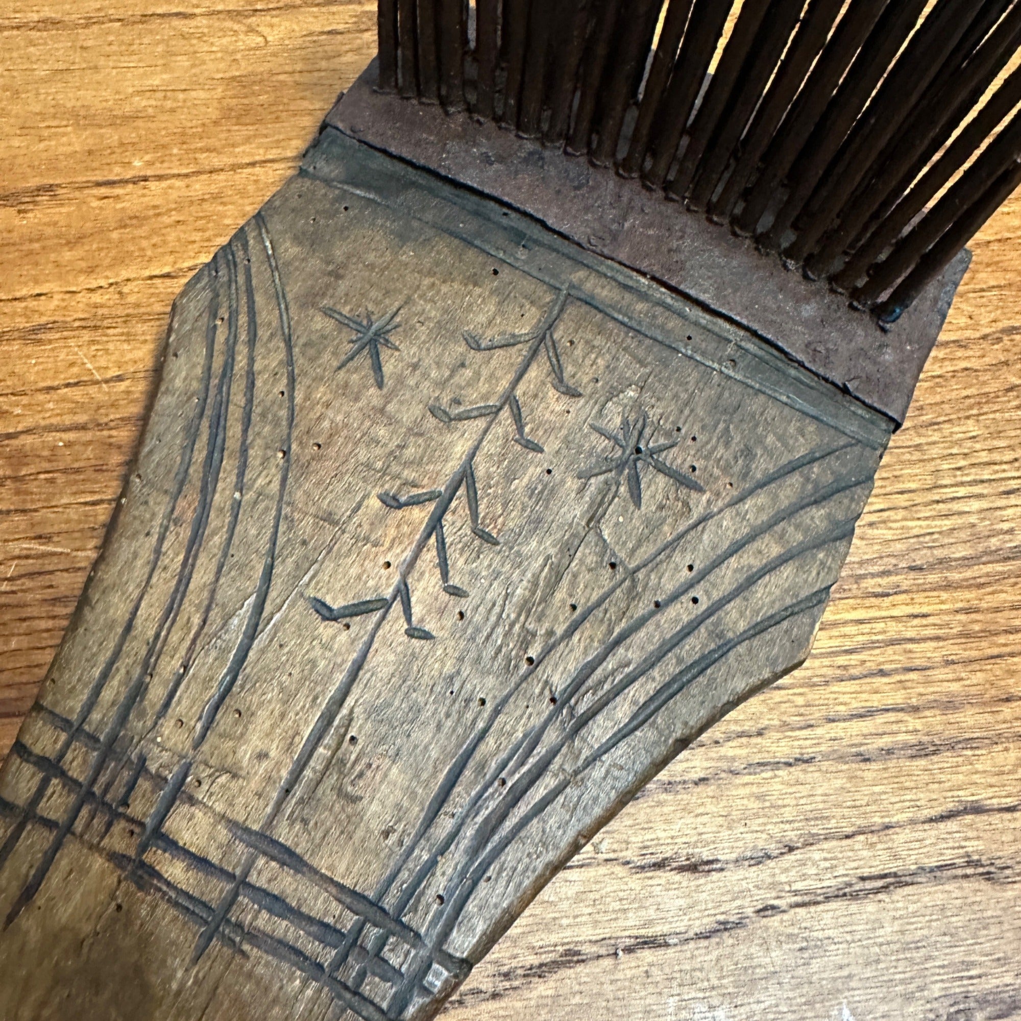 Antique Primitive Farm Flax Hatchel Hackle Folk Art Americana Farmhouse 1800s 19th Century