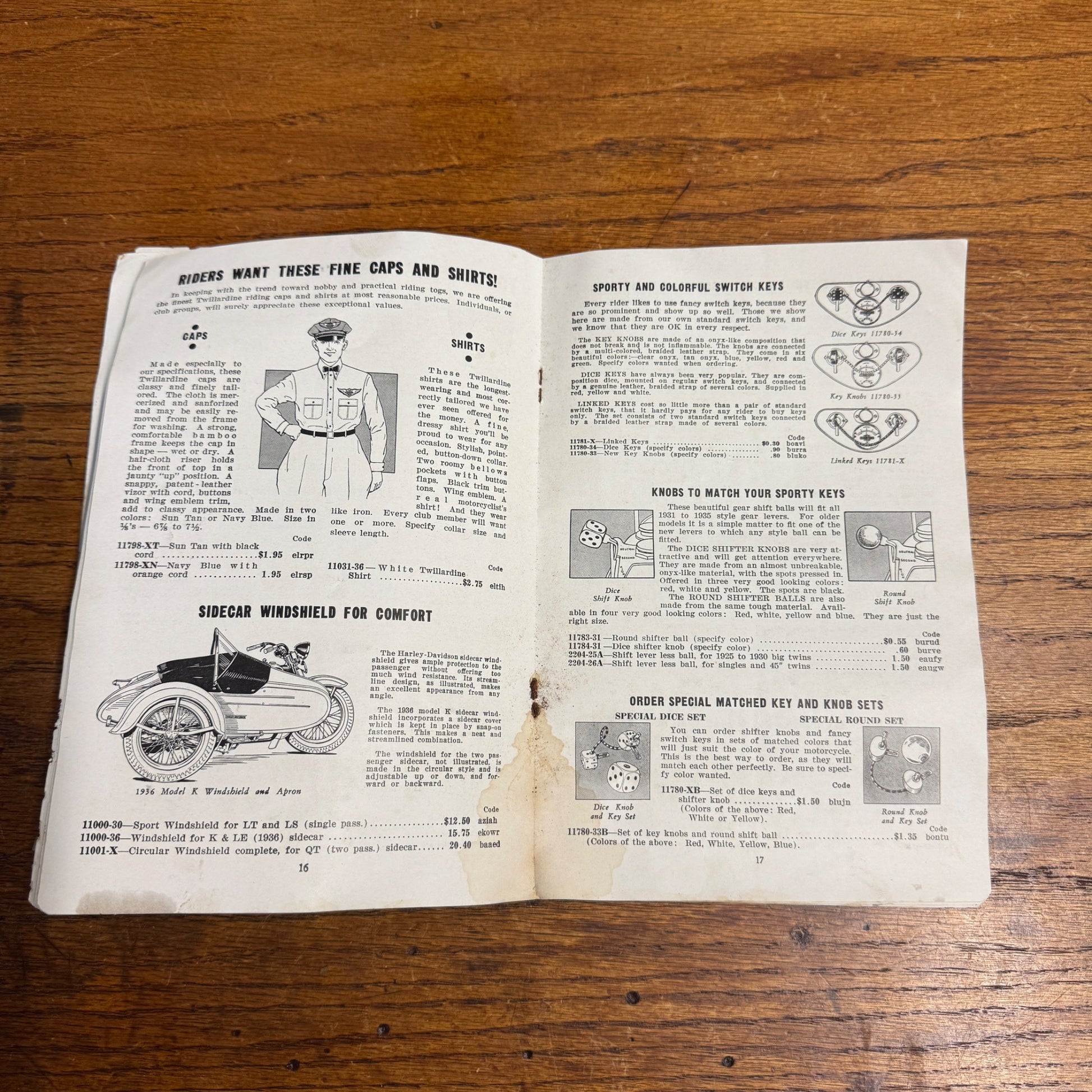 Original 1936 Genuine Harley-Davidson Accessories Catalog