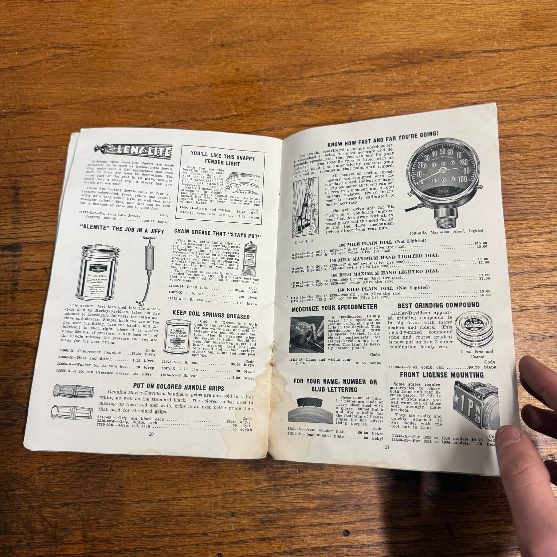 Original 1936 Genuine Harley-Davidson Accessories Catalog