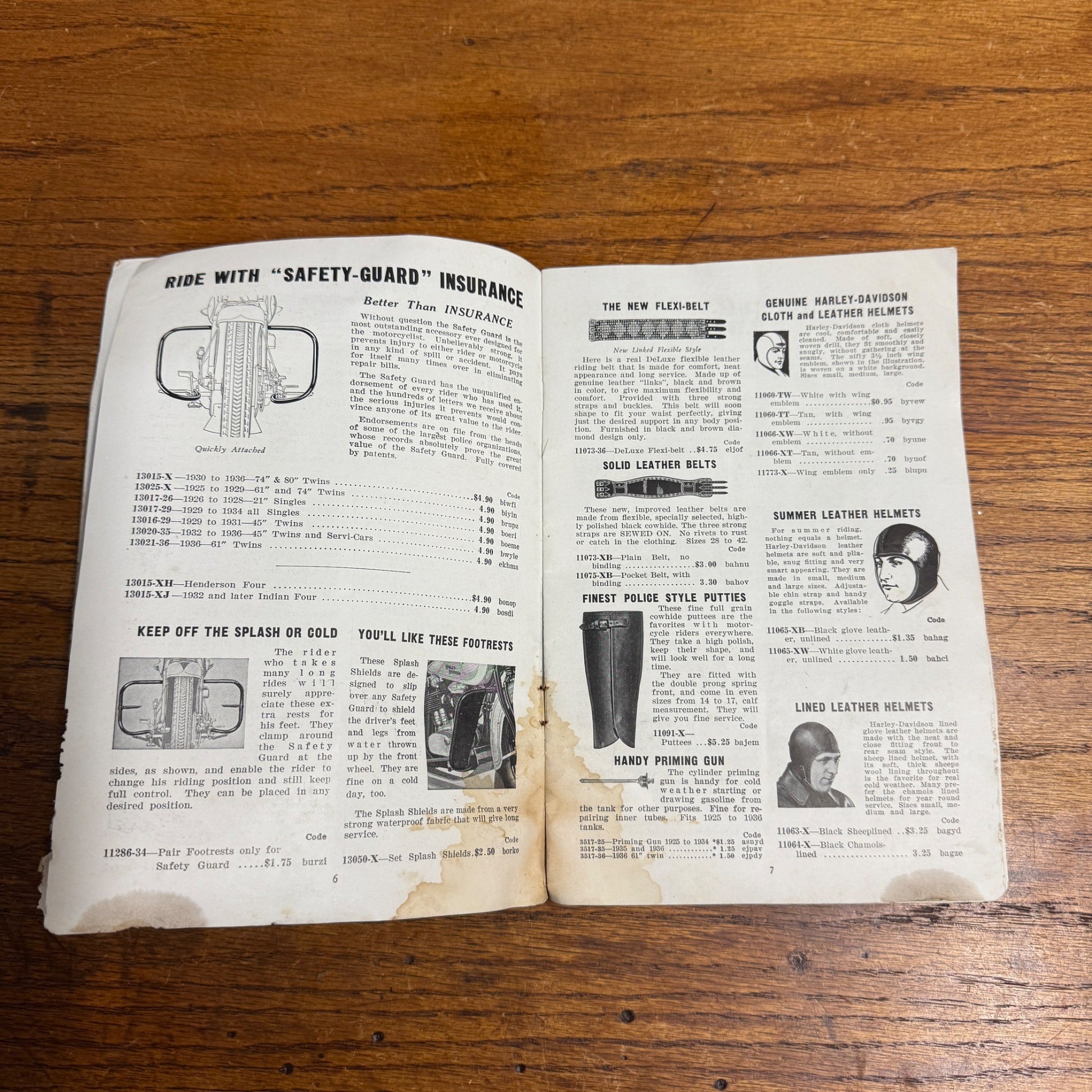 Original 1936 Genuine Harley-Davidson Accessories Catalog