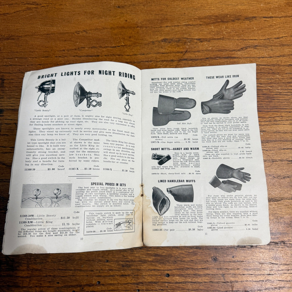 Original 1936 Genuine Harley-Davidson Accessories Catalog