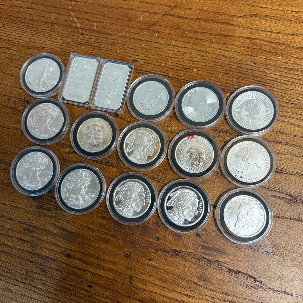 One Troy Ounce Silver Rounds .999 Fine Silver Eagles Queen Elizabeth