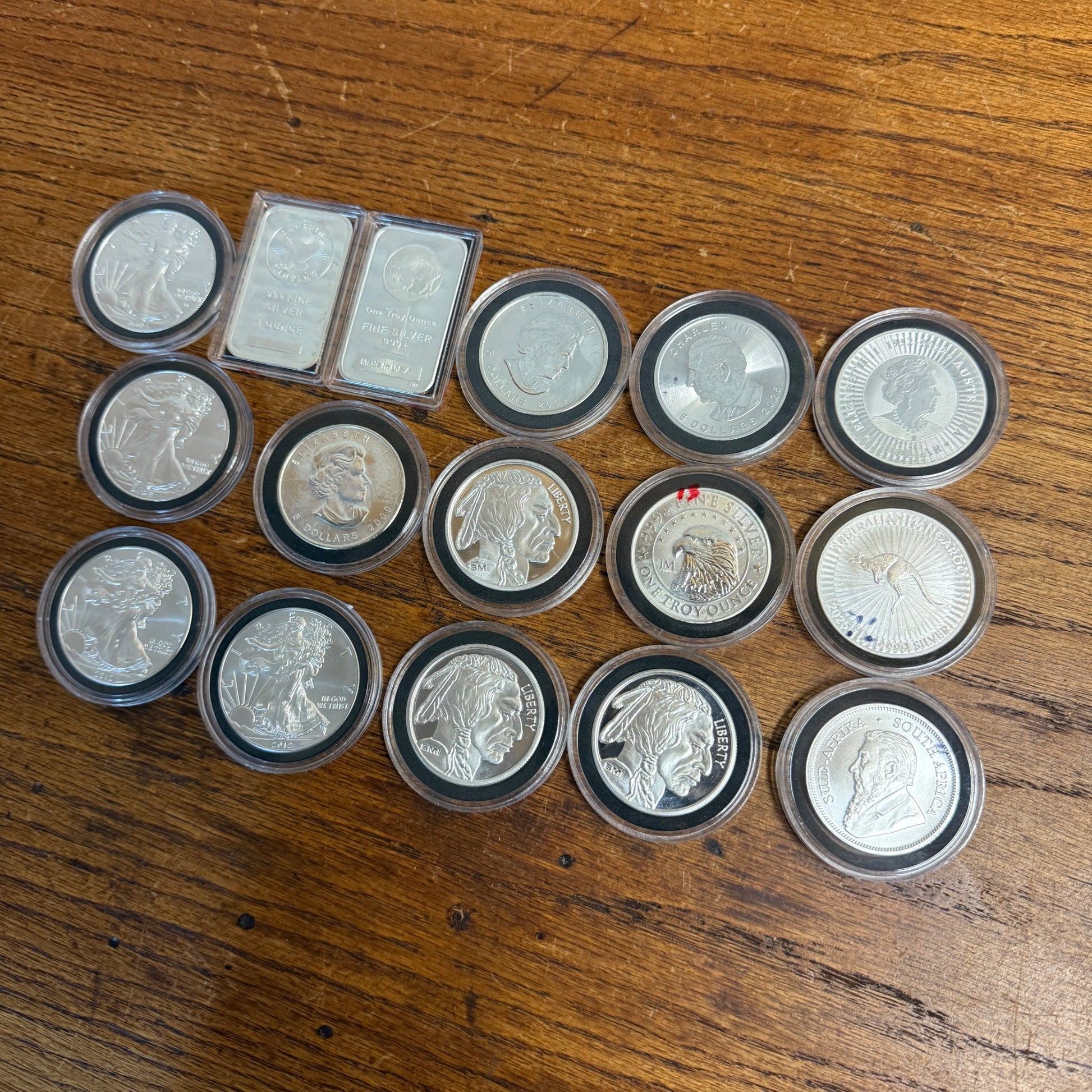 One Troy Ounce Silver Rounds .999 Fine Silver Eagles Queen Elizabeth