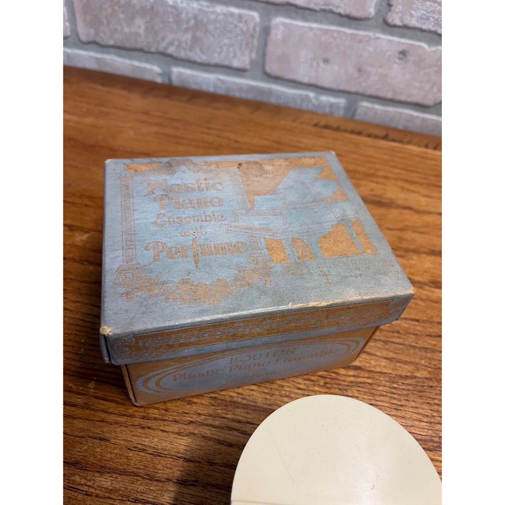 Vintage 1930's  Bouton Novelty Wood Piano Mini Perfumes w/ Orig. Box